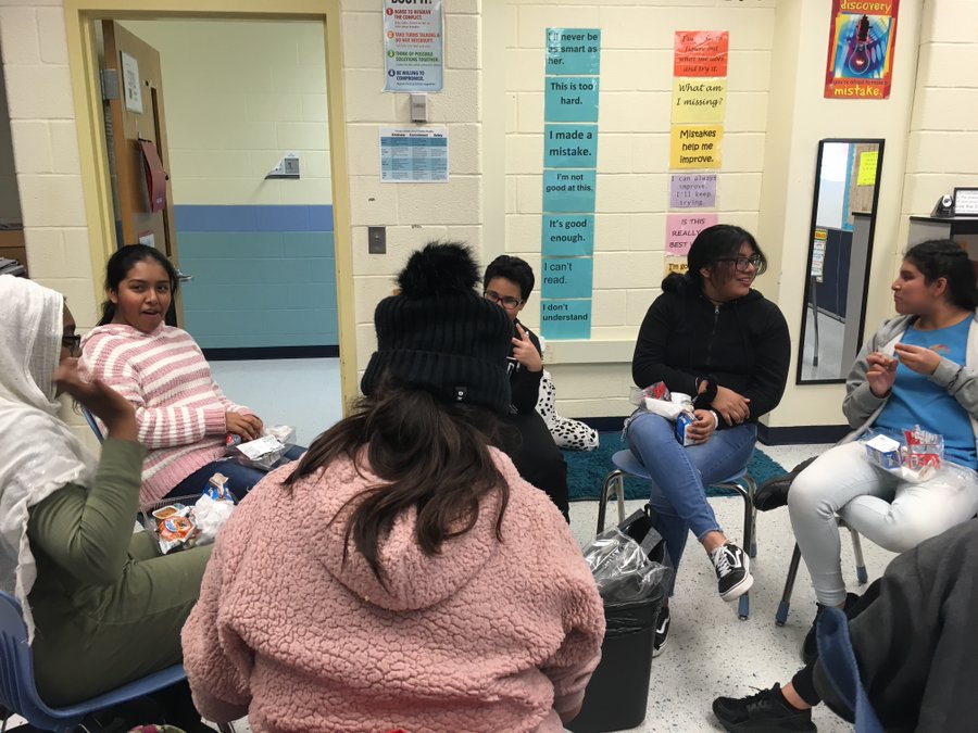 CIS NOVA leads weekly small groups for girls and boys at Glasgow MS, discussing a range of topics from diversity, equity and inclusion to career aspirations and wellness.  