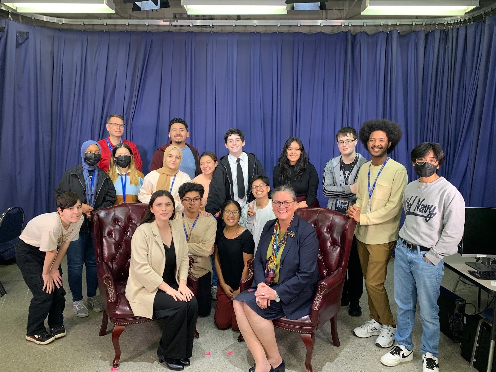Dr. Reid visited John R. Lewis High School to be interviewed by the school’s multimedia club