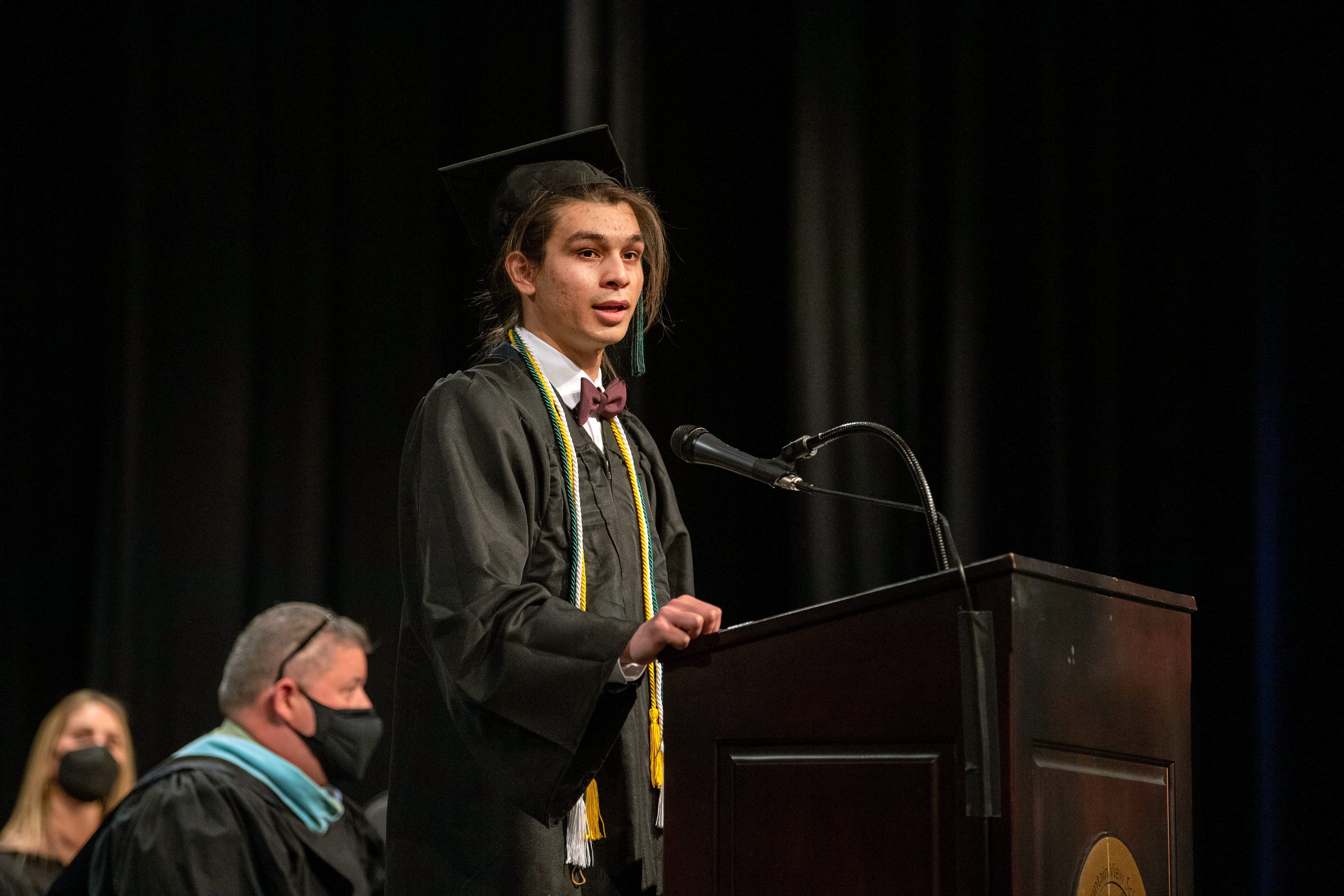 Afghan refugee Eltaf Samim graduated from Mountain View High School in February, less than a year after he started school in FCPS.