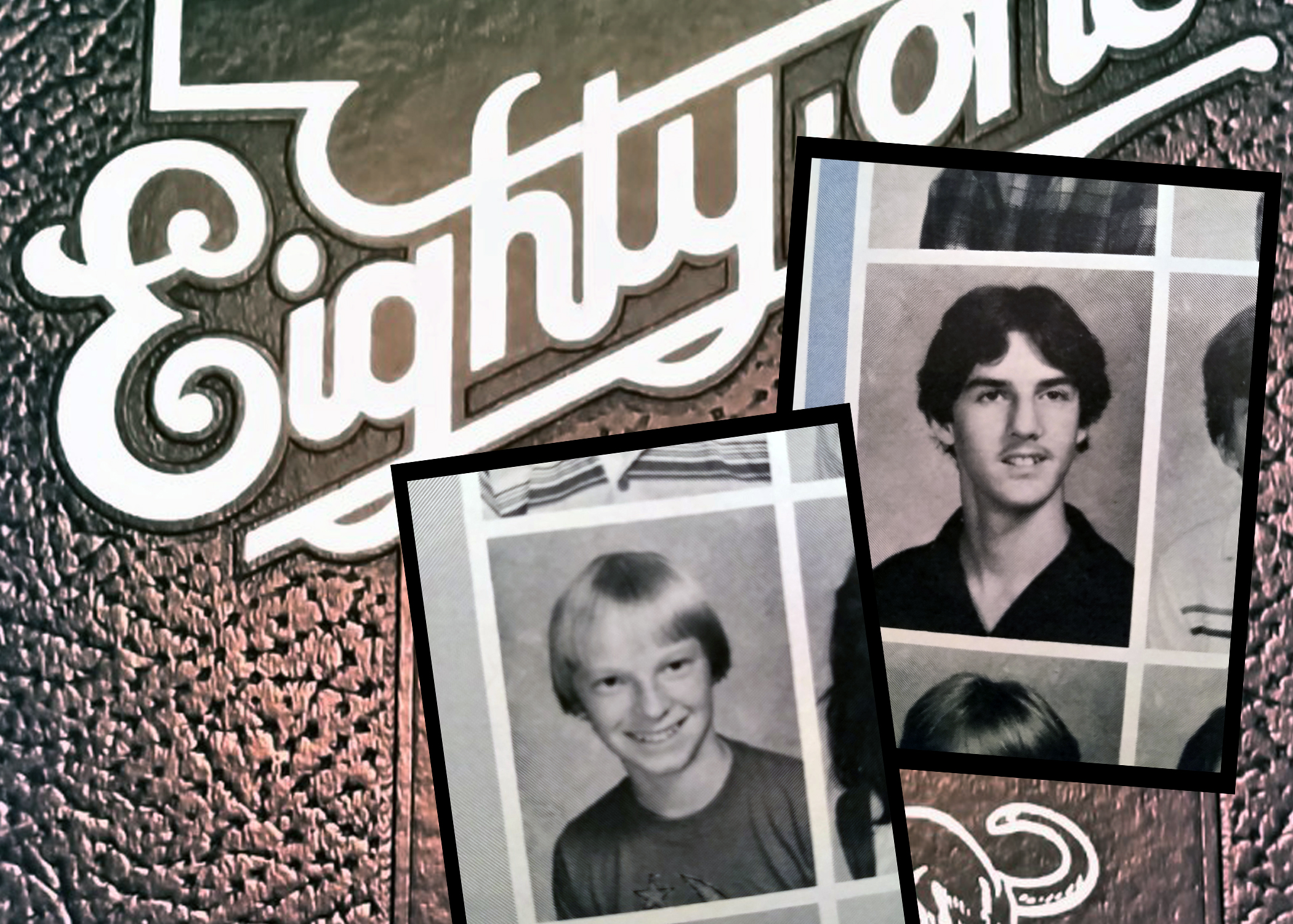 Plum and Prakash pose for photos in their Rachel Carson Middle School yearbook from 1981.