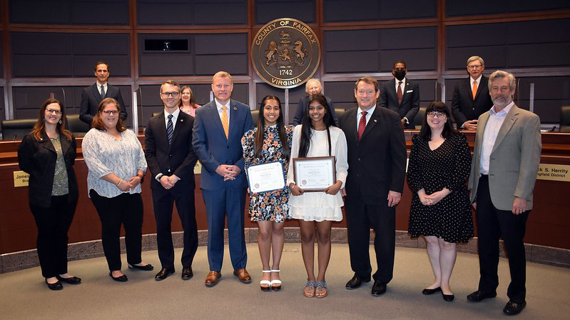 Kaavya and Akanksha won a Fairfax Area Student Shark Tank challenge that resulted in a $2,500 cash prize.