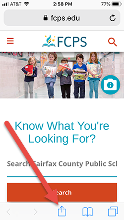 home page of www.fcps.edu