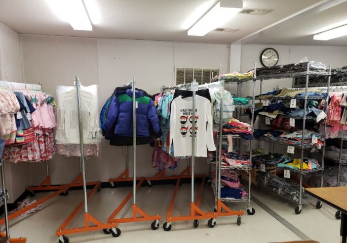 Community Schools have clothing closets families can access on as needed. 