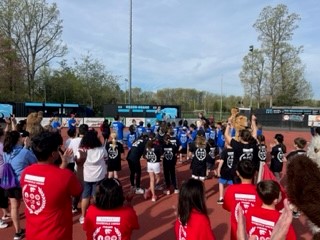 crowd at Unified Sports Special Olympics Event at Centreville High School