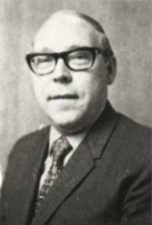 Black and white photograph of Principal Moore.