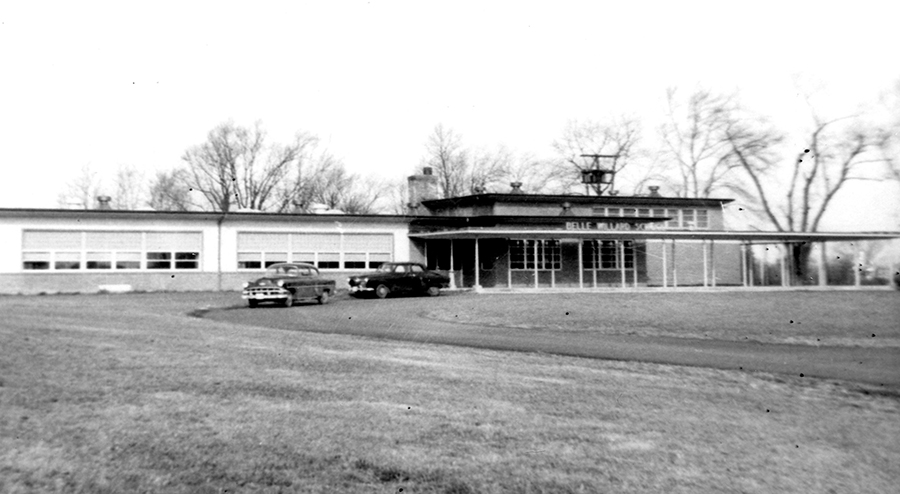 Photograph of the front exterior of Belle Willard Elementary School.