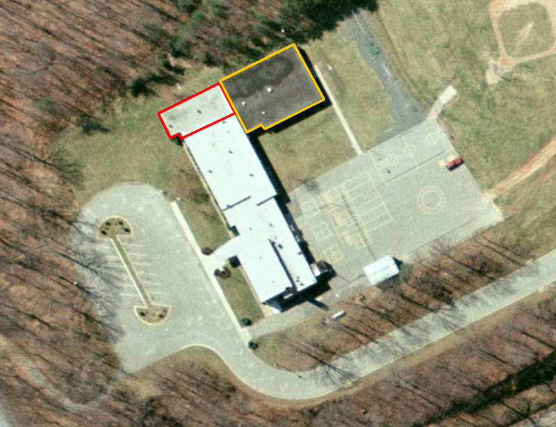 Aerial photograph of Clifton Elementary School.