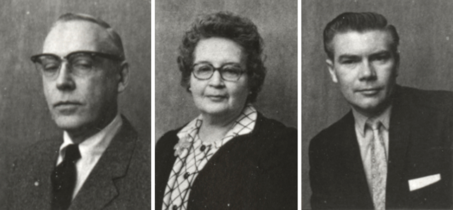 Portrait photographs of Devonshire Elementary School’s three principals.