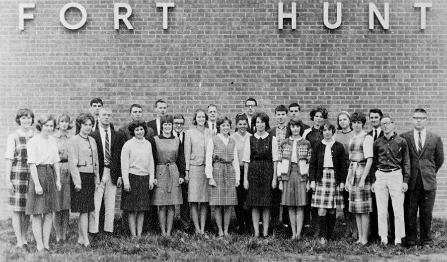 A yearbook photograph of students.