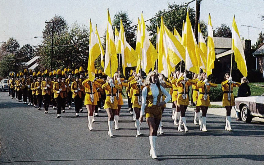 A yearbook photograph of students.