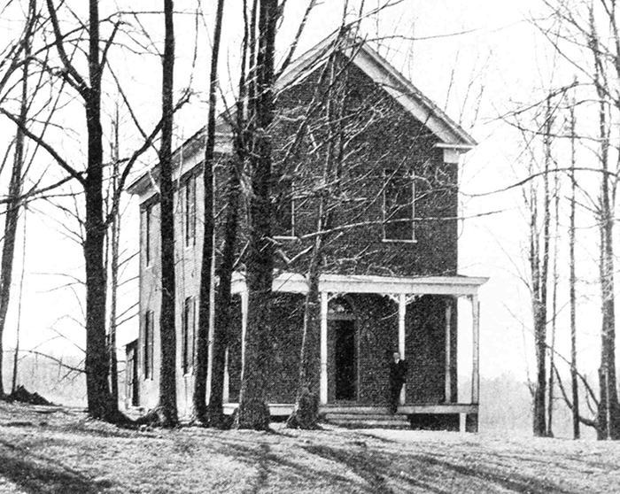 Black and white photograph of the Fairfax School.