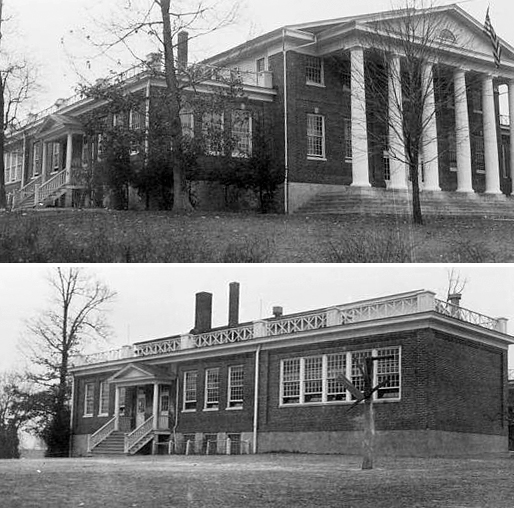 Black and white photograph of Fairfax Elementary School.