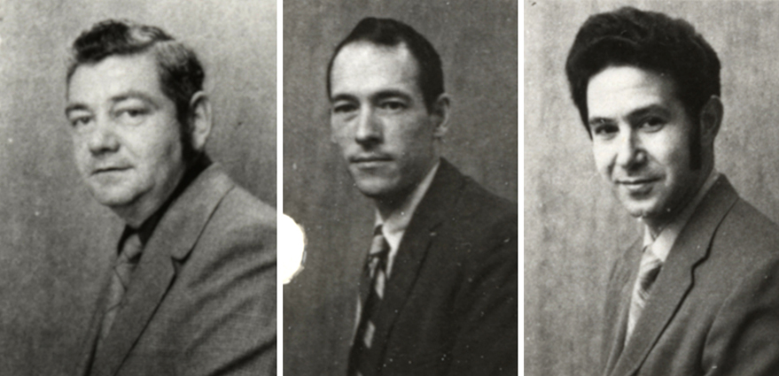 Black and white portraits of three Jermantown Elementary School principals.
