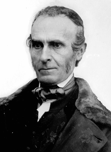 Black and white portrait of John Greenleaf Whittier.