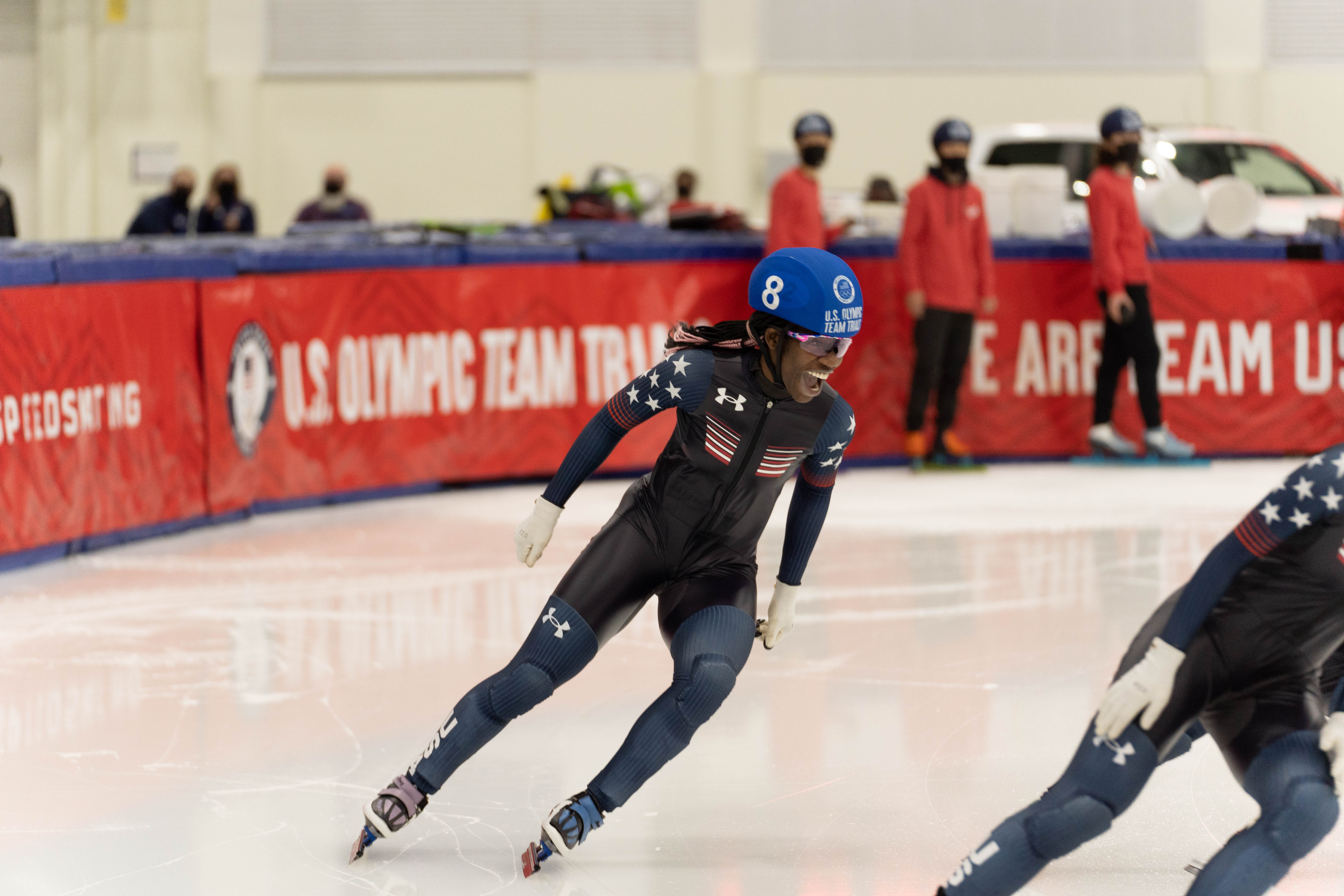 Maame Biney, South Lakes High graduate, will make her second Winter Olympics appearance on the U.S. Women's speed skating team.