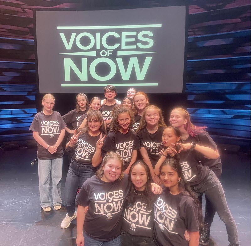 At Arena Stage downtown, Luther Jackson Middle School students participate in the annual Voices of Now Showcase. 