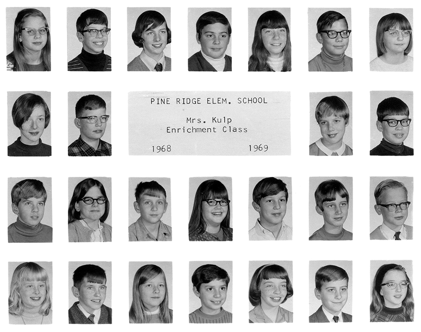 6th grade class portrait taken in 1968.