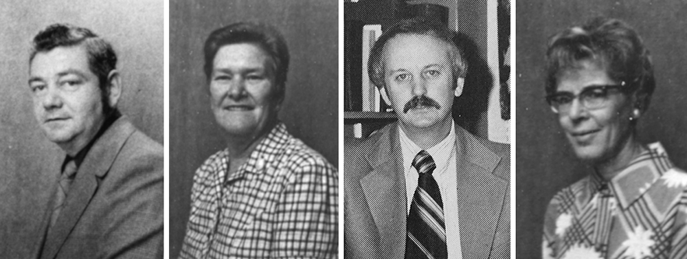 Portraits of Quander Road Elementary School’s four principals.