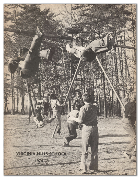 Photograph of the Virginia Hills Elementary School Yearbook Cover from 1974-1975.