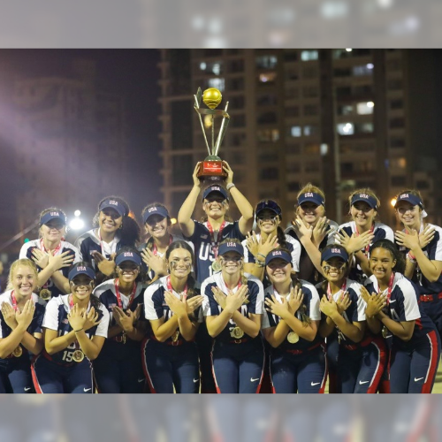 The U-15 USA Softball Junior Women’s National Team at the Pan American Championships