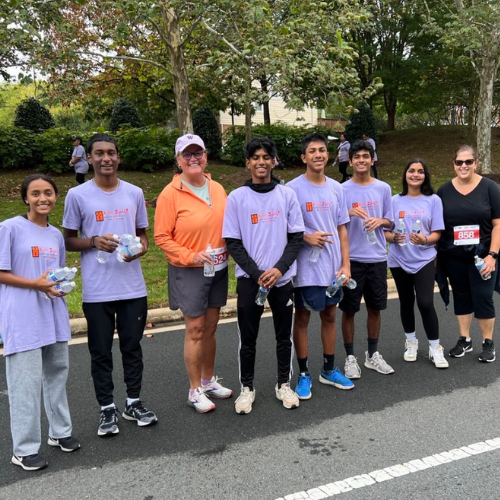 Dr Reid with participants of the Asha Jyothi 5K