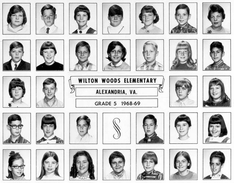 Wilton Woods Elementary School, 5th grade class portraits, 1968-69.