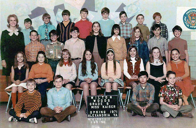 Color class photograph showing Miss Kaiser’s 6th grade class.