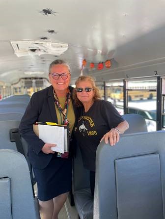 Dr. Reid with bus driver