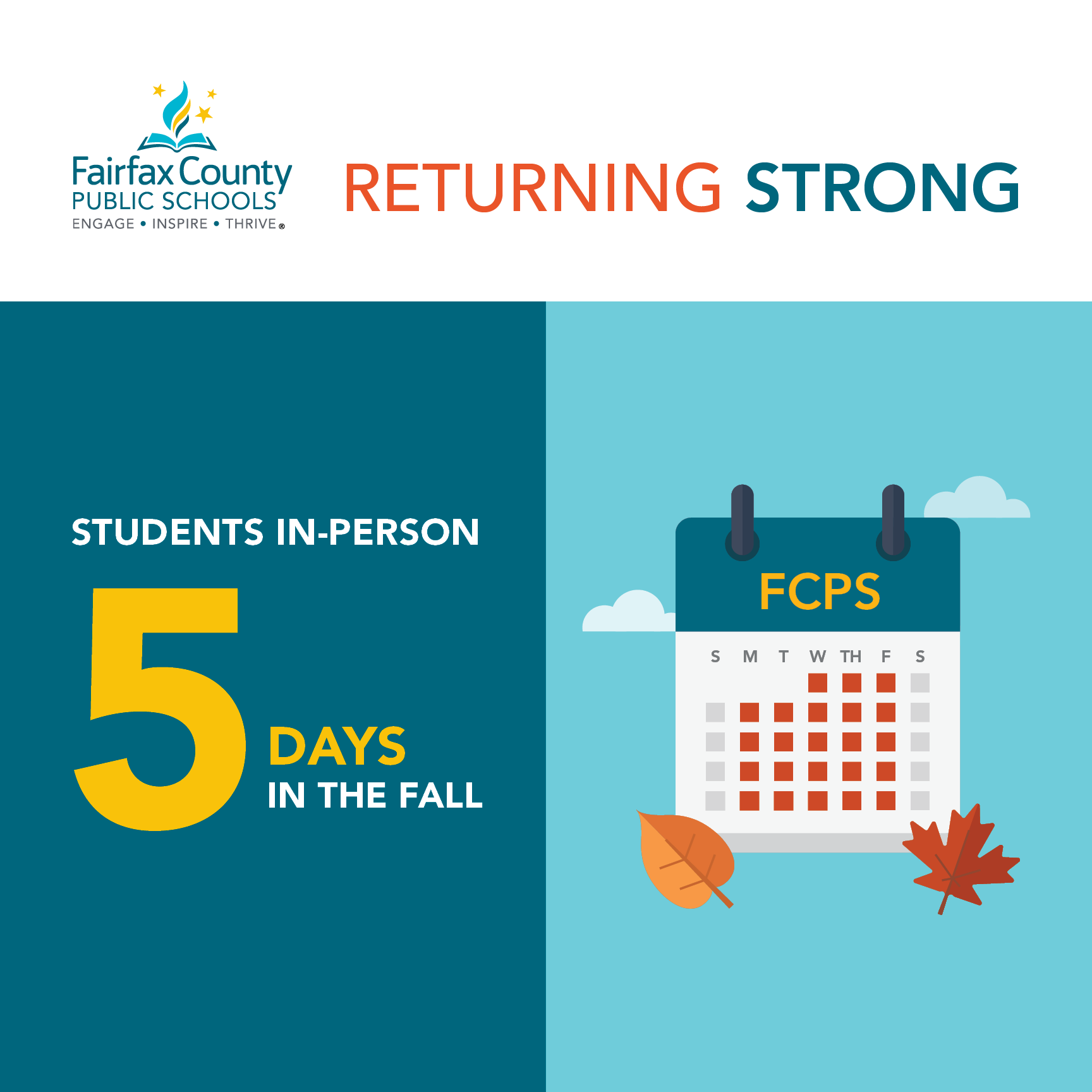FCPS Five in Fall graphic