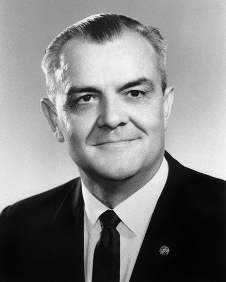 Black and white portrait photograph of Superintendent Funderburk.