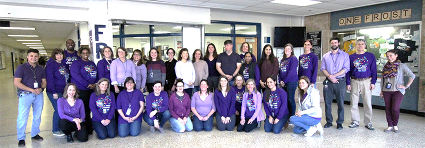 Staff members at Frost Middle School
