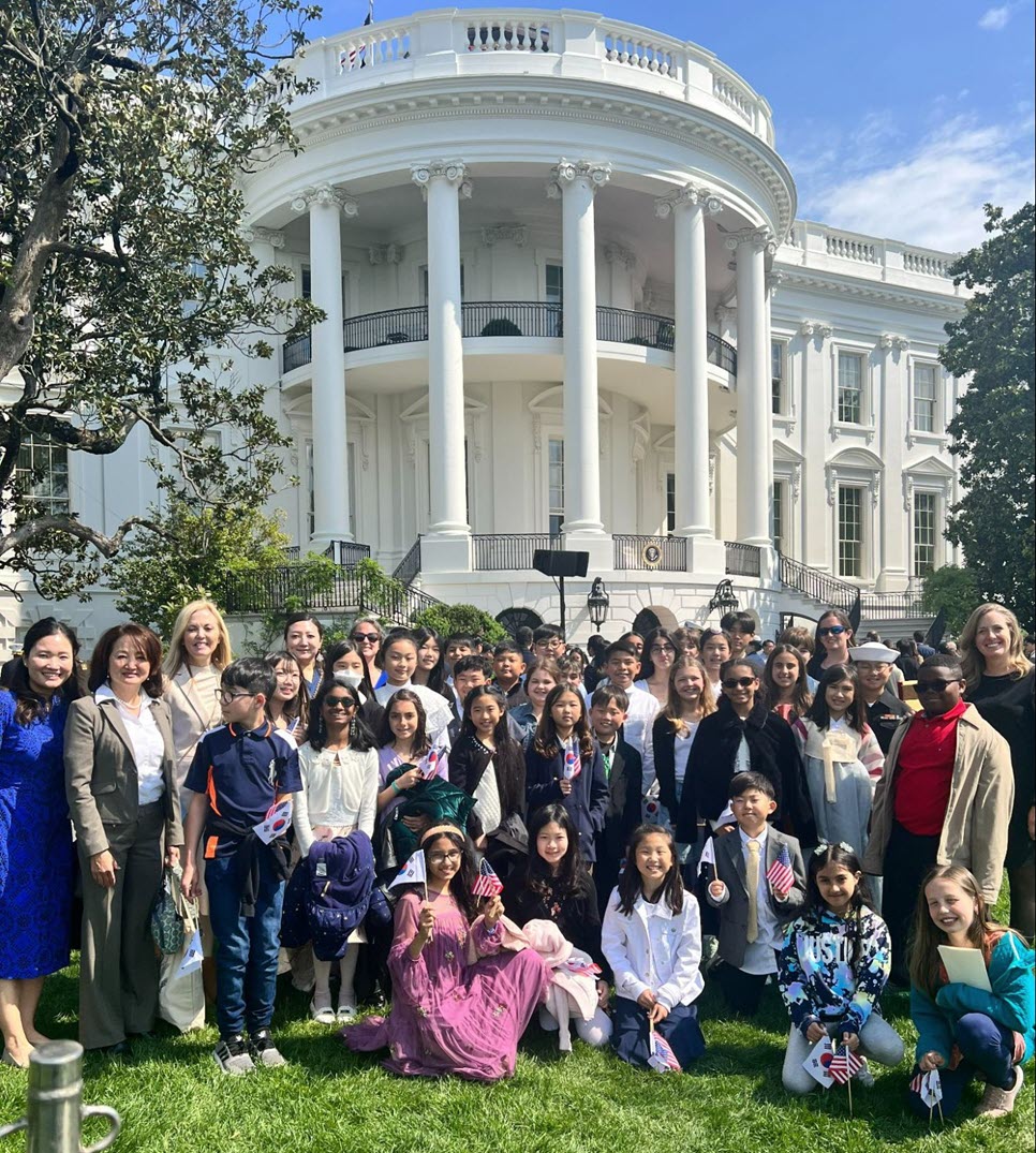 Colin Powell Elementary School Student Council Association representatives who took a Leadership Field Trip to the White House 