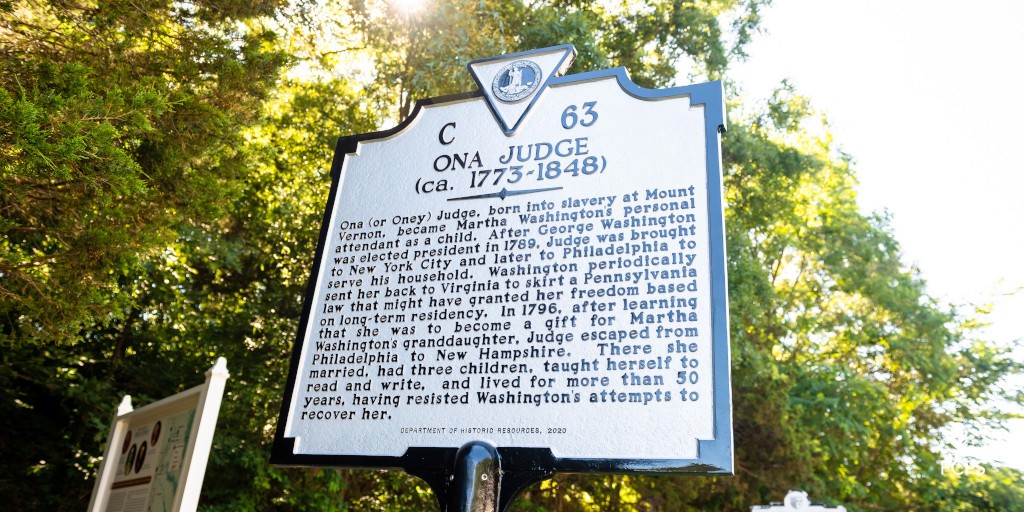 The marker that was erected on Juneteenth