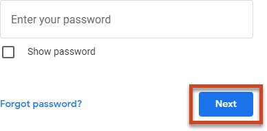 Enter password screenshot