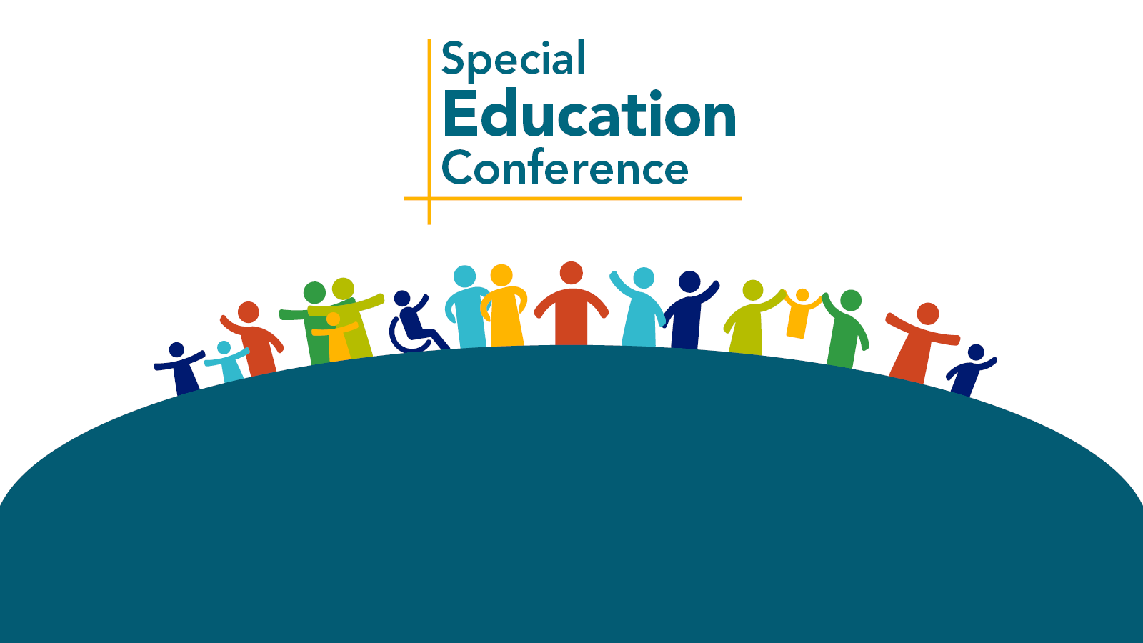 Special Education Conference artwork of stick kids of all colors