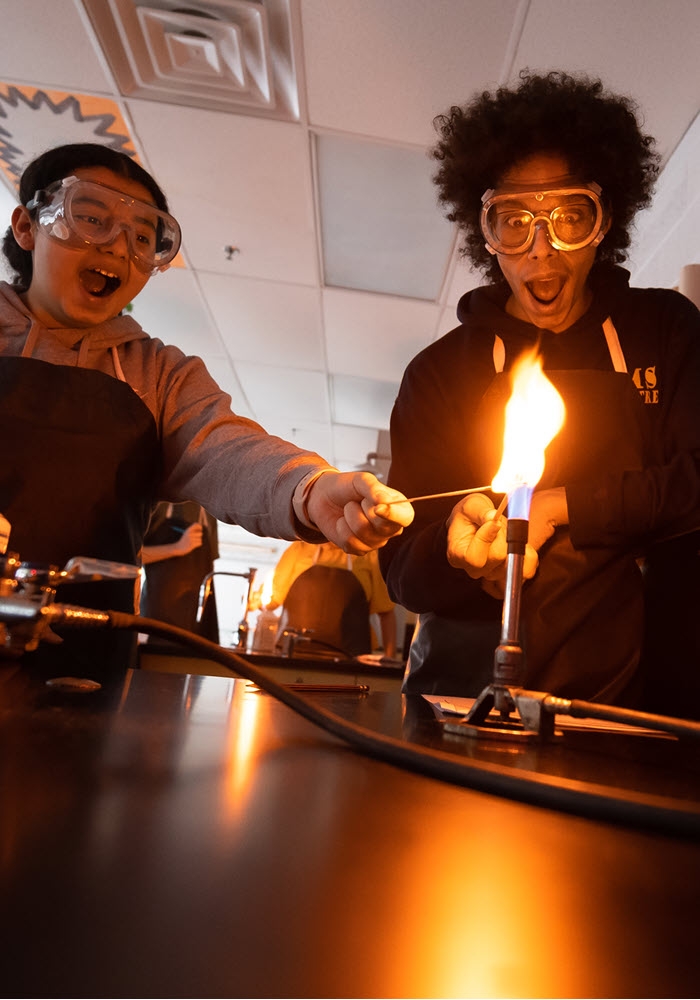 students conducting science experiments