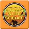 spotlight on ecology and life science with a the shadow of an elephant